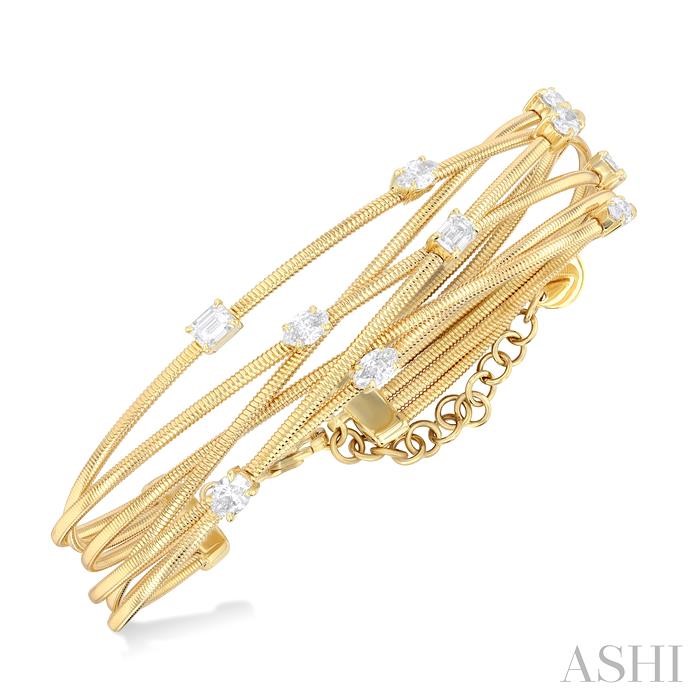 Mixed Shape Diamond Fashion Bangle