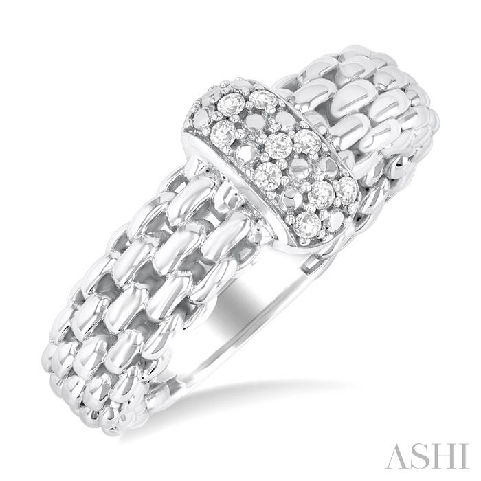 SILVER BOLD DIAMOND FASHION RING