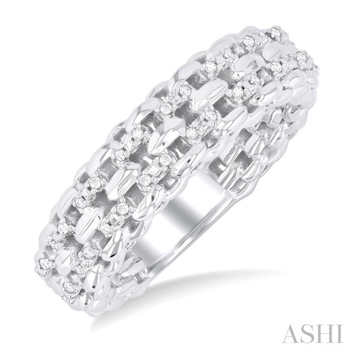 SILVER BOLD DIAMOND FASHION RING