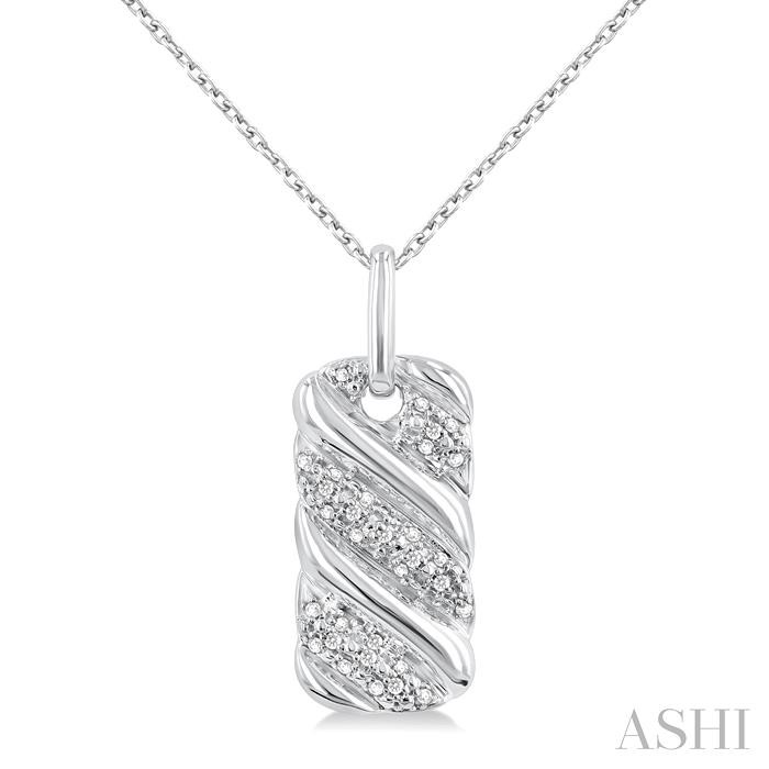 SILVER BOLD DIAMOND FASHION PENDANT