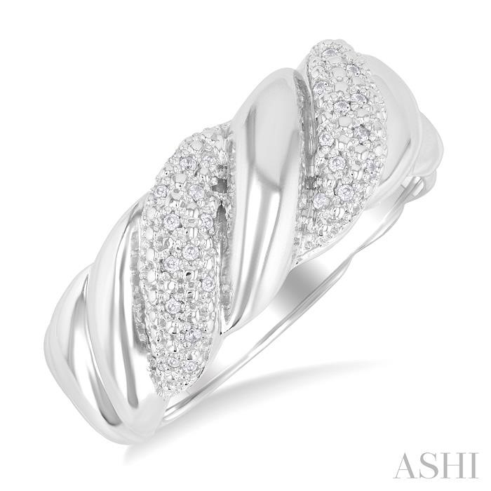 SILVER BOLD DIAMOND FASHION RING