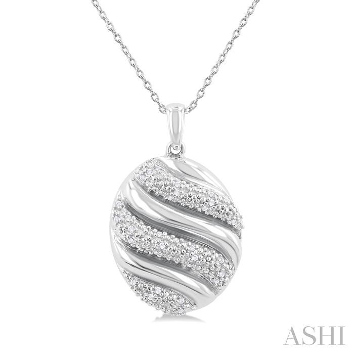 SILVER BOLD DIAMOND FASHION PENDANT