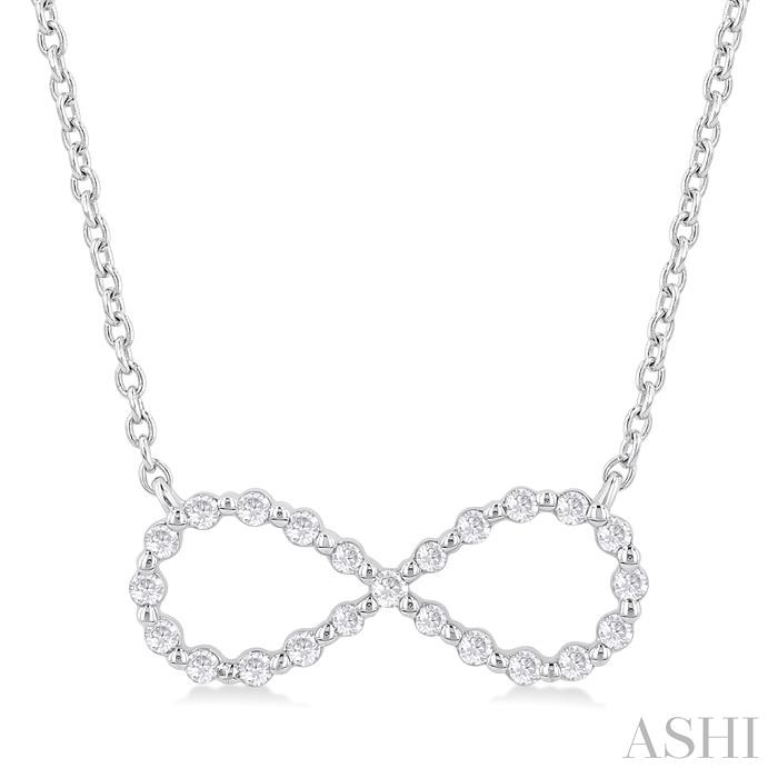 SILVER INFINITY PETITE DIAMOND FASHION PENDANT