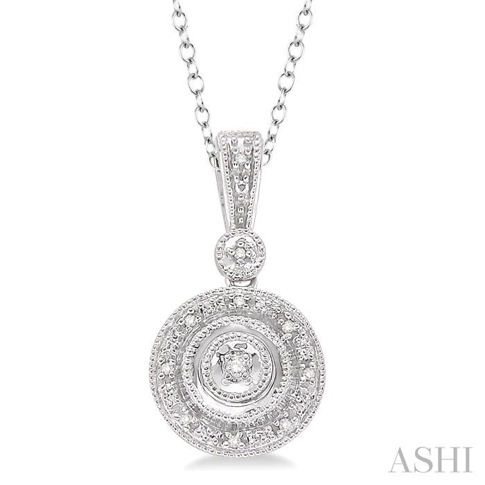 SILVER HALO DIAMOND PENDANT