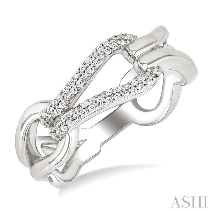 Silver Bold Knot Diamond Fashion Ring