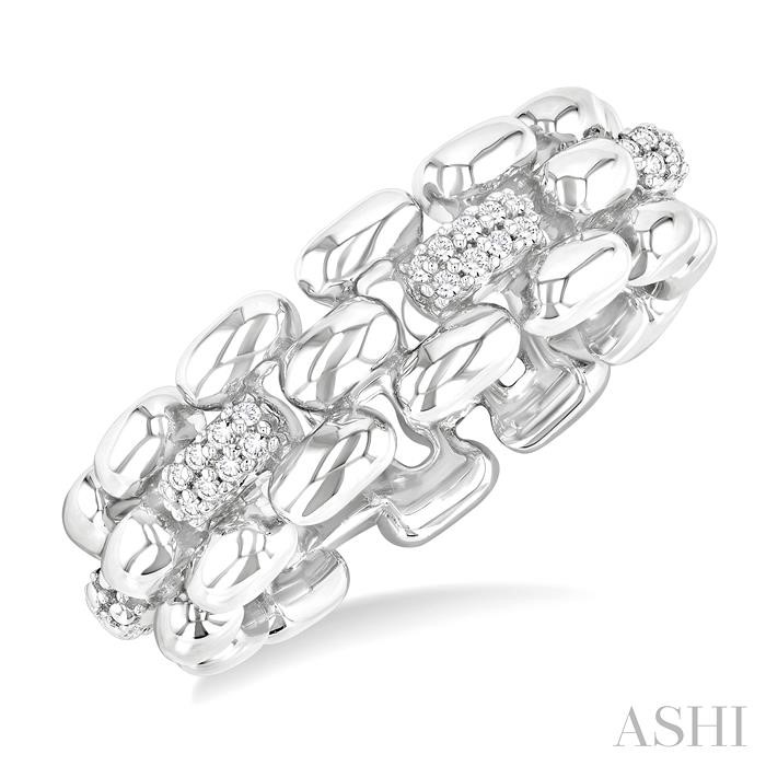 Silver Bold Diamond Fashion Ring