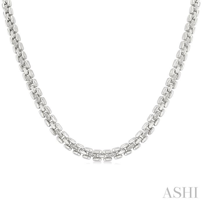 Silver Bold  Diamond Fashion Necklace