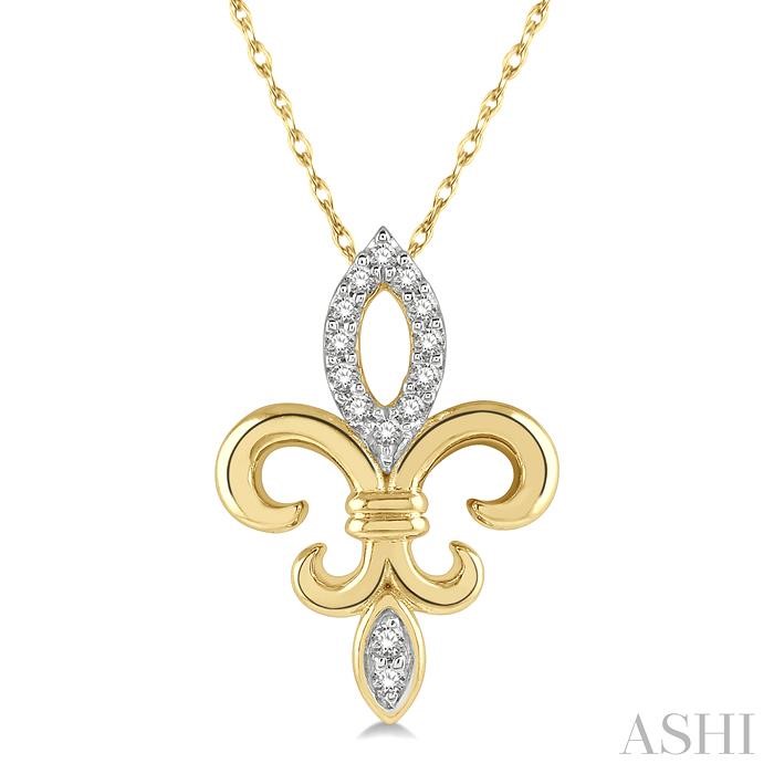 FLEUR DE LIS DIAMOND PENDANT