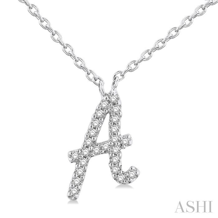 SCRIPT 'A' INITIAL DIAMOND PENDANT