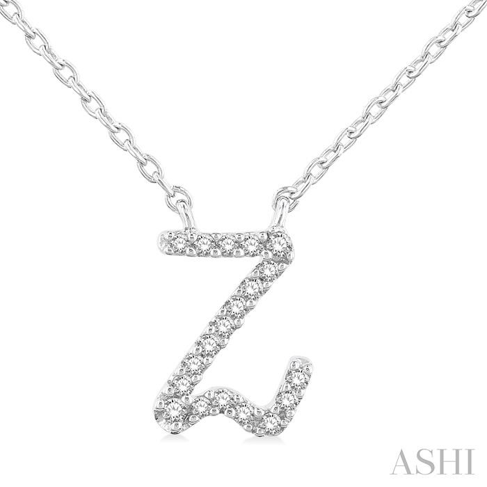 SCRIPT 'Z' INITIAL DIAMOND PENDANT