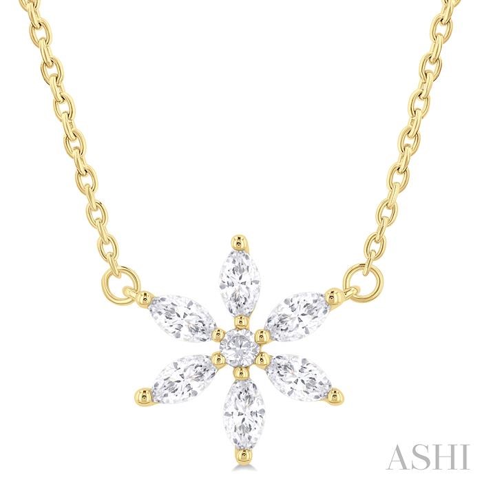 FLOWER DIAMOND FASHION PENDANT