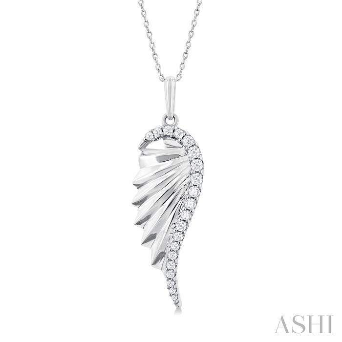 ANGEL WINGS FLUTED DIAMOND FASHION PENDANT