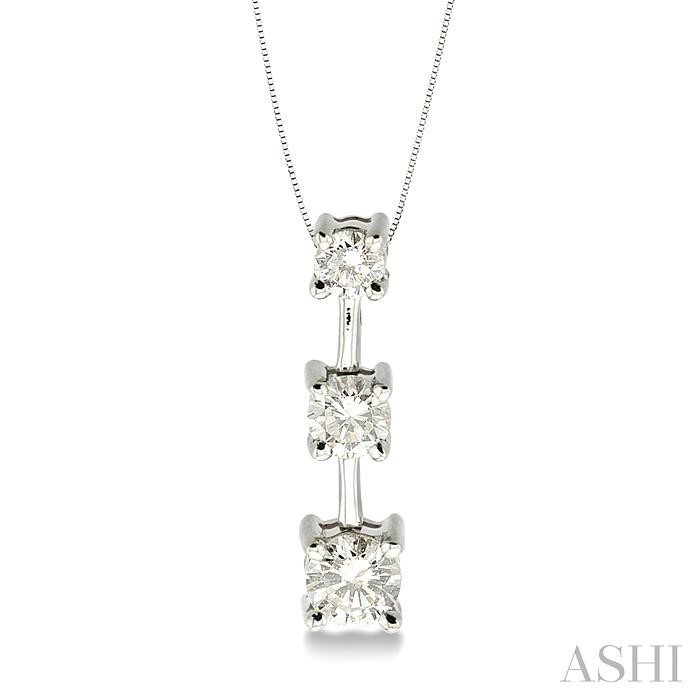 ROUND SHAPE PAST PRESENT & FUTURE DIAMOND PENDANT