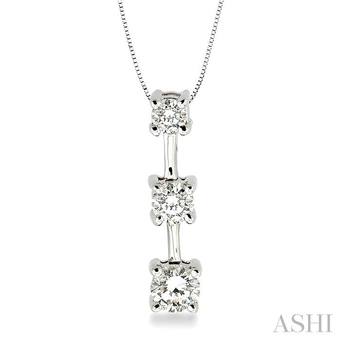 ROUND SHAPE PAST PRESENT & FUTURE DIAMOND PENDANT