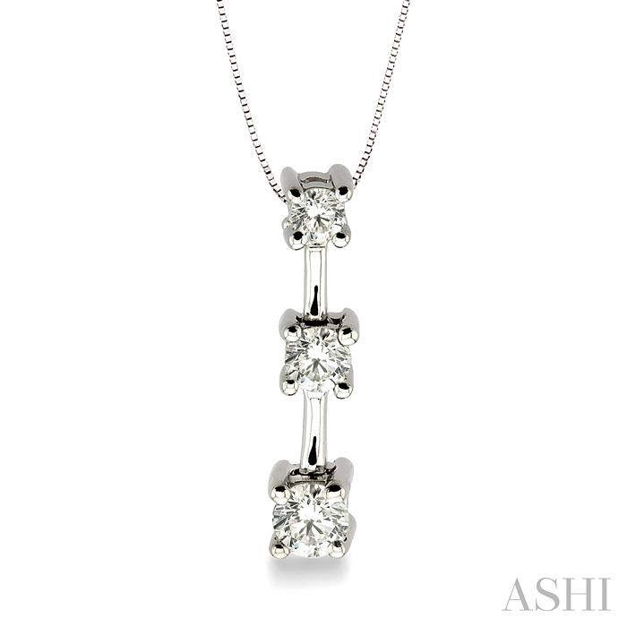 ROUND SHAPE PAST PRESENT & FUTURE DIAMOND PENDANT