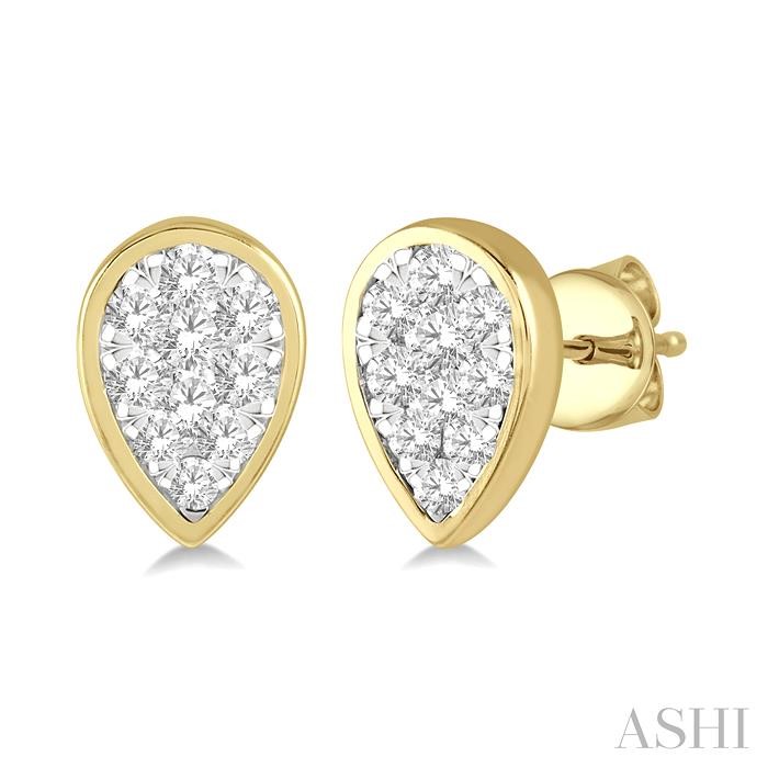 PEAR SHAPE LOVEBRIGHT ESSENTIAL DIAMOND STUD EARRINGS