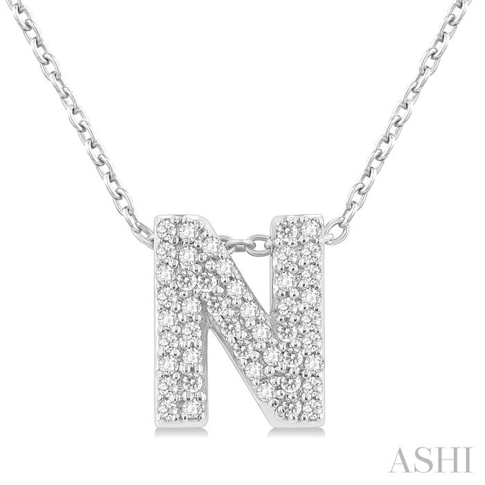 BUBBLE 'N' INITIAL DIAMOND PENDANT