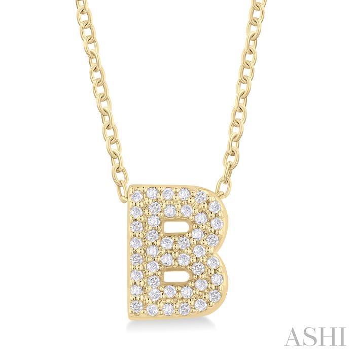 BUBBLE 'B' INITIAL DIAMOND PENDANT