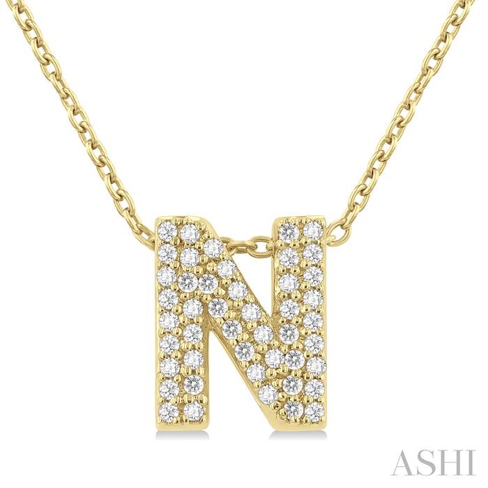 BUBBLE 'N' INITIAL DIAMOND PENDANT