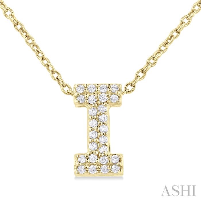 BUBBLE 'I' INITIAL DIAMOND PENDANT