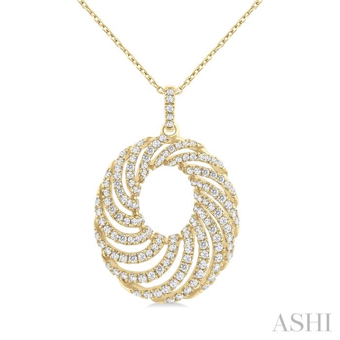 SWIRL CIRCLE DIAMOND PENDANT