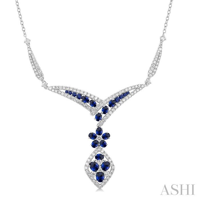 GEMSTONE & DIAMOND NECKLACE