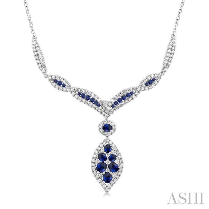 GEMSTONE & DIAMOND NECKLACE