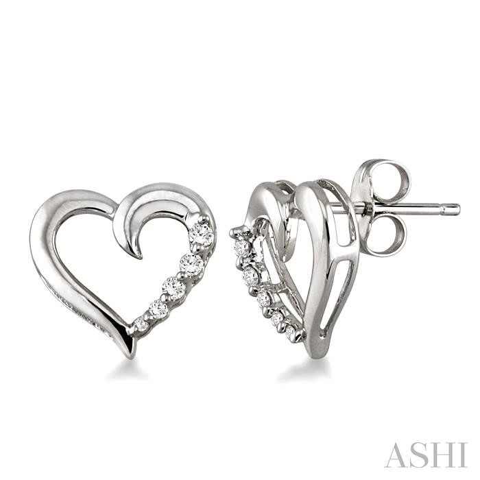 HEART SHAPE JOURNEY DIAMOND FASHION EARRINGS