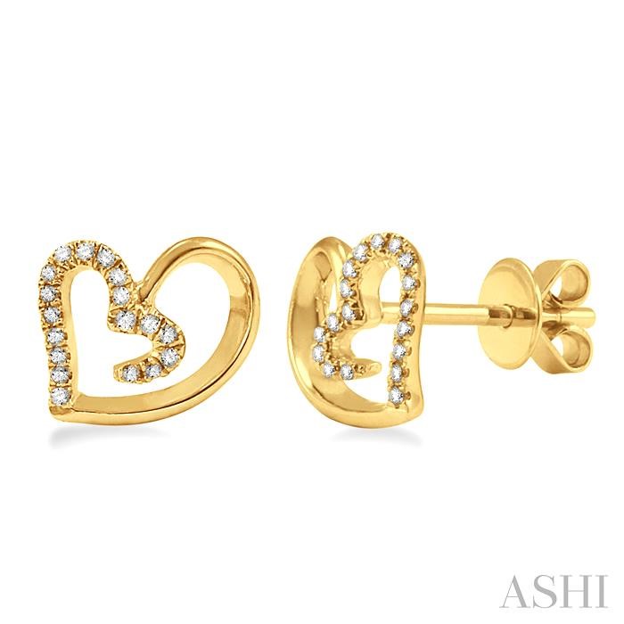 HEART SHAPE DIAMOND FASHION EARRINGS