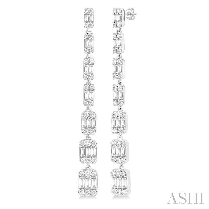 FUSION DIAMOND LONG EARRINGS