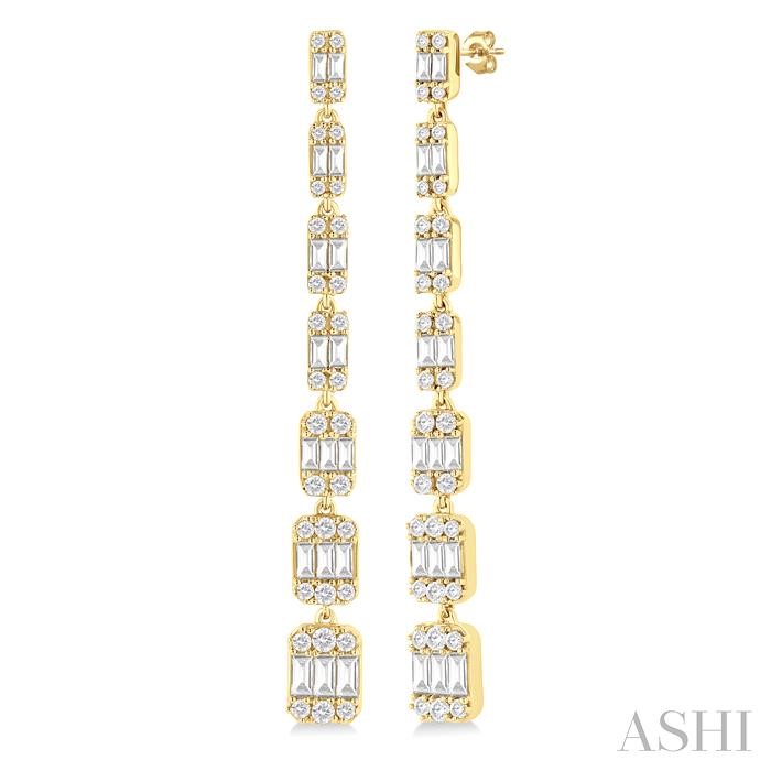 FUSION DIAMOND LONG EARRINGS