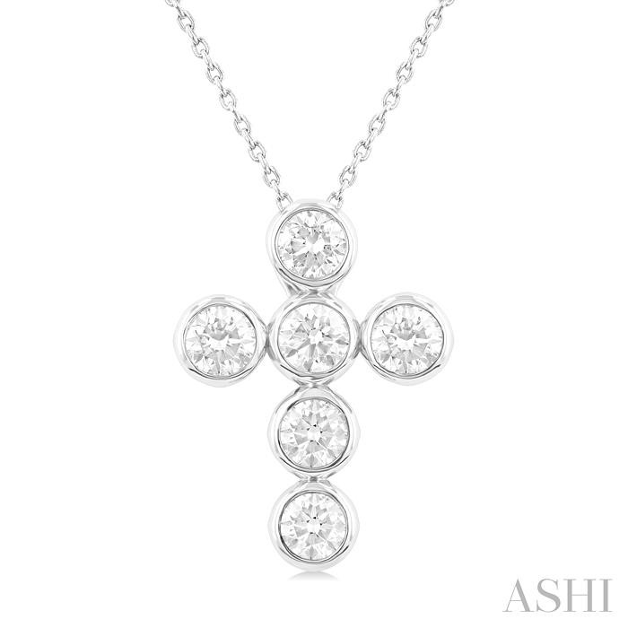 BEZEL CROSS DIAMOND PENDANT