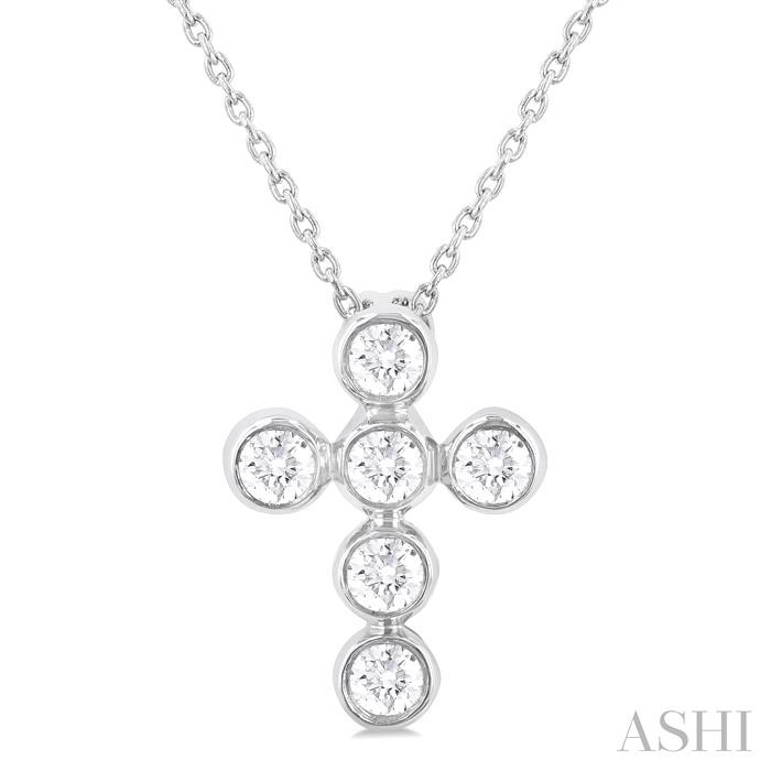 BEZEL CROSS DIAMOND PENDANT