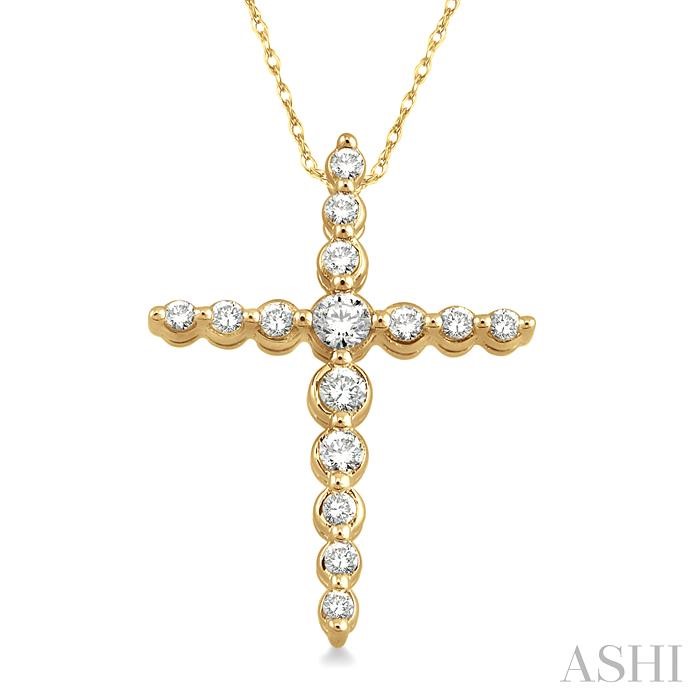 JOURNEY CROSS DIAMOND PENDANT