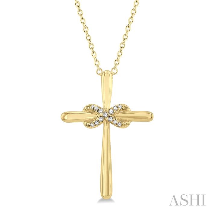 INFINITY CROSS PETITE DIAMOND PENDANT