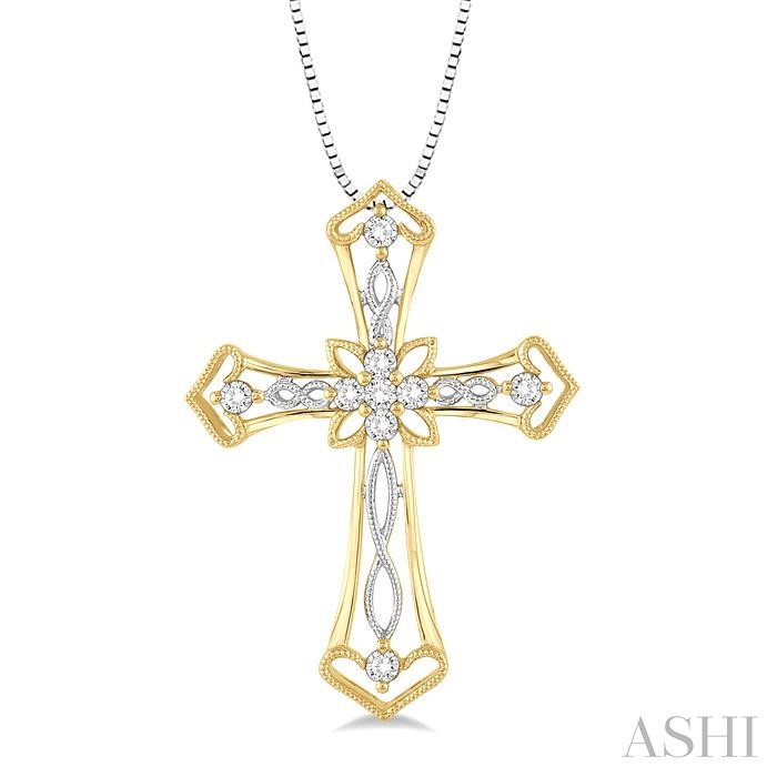 CROSS DIAMOND FASHION PENDANT