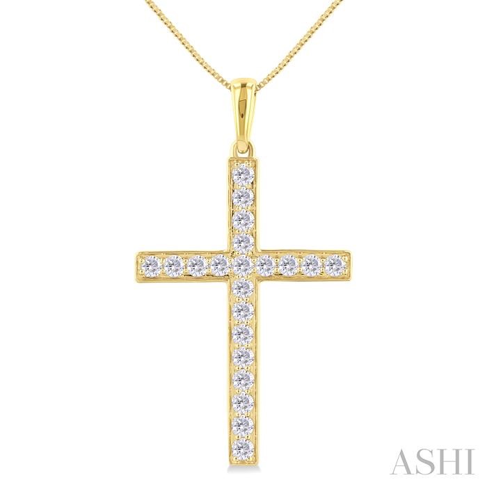 PAVE-SET CROSS DIAMOND PENDANT