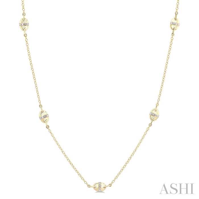 Mariner Link Diamond Station Necklace