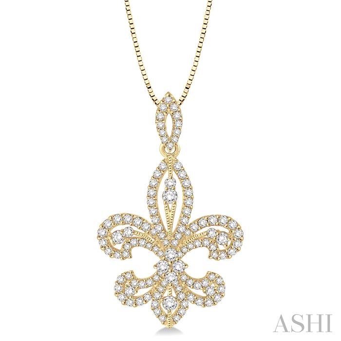 FLEUR DE LIS DIAMOND PENDANT