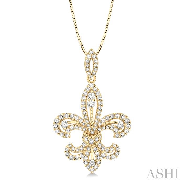 FLEUR DE LIS DIAMOND PENDANT