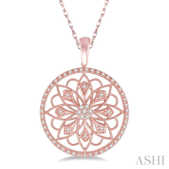 Floral Circle Diamond Fashion Pendant