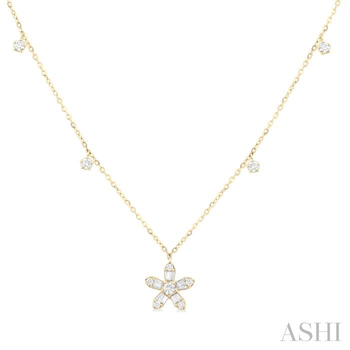 FLORAL PETITE DIAMOND STATION NECKLACE