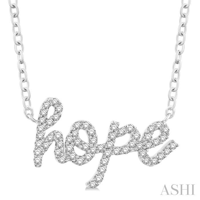 SCRIPT 'HOPE' DIAMOND NECKLACE