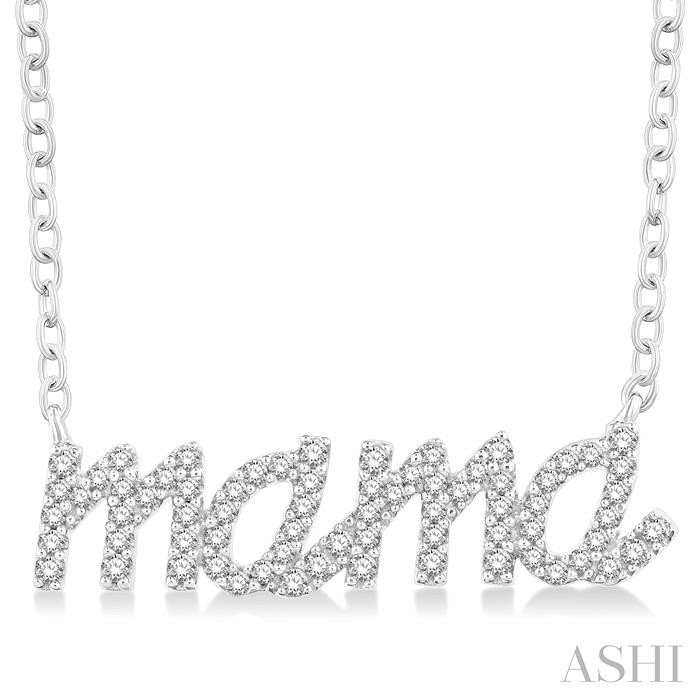 SCRIPT 'MAMA' DIAMOND NECKLACE