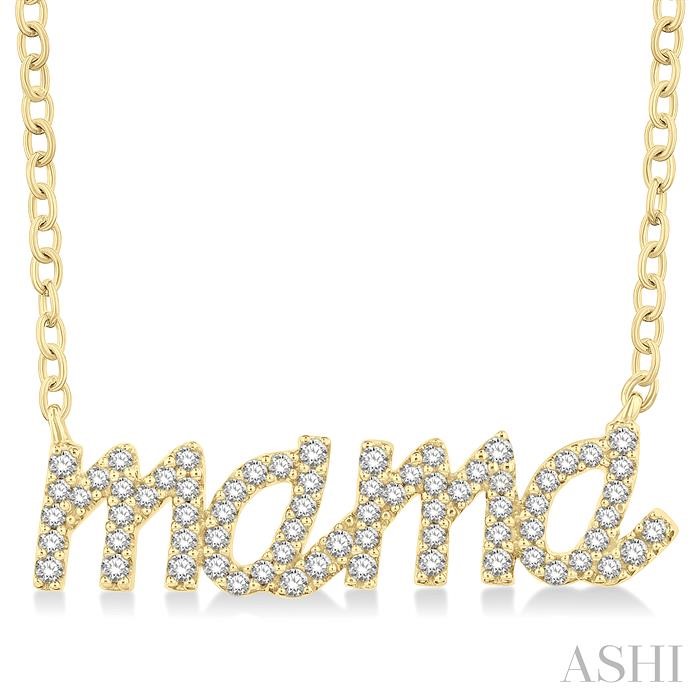 SCRIPT 'MAMA' DIAMOND NECKLACE