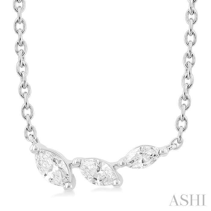 MARQUISE SHAPE DIAMOND FASHION NECKLACE