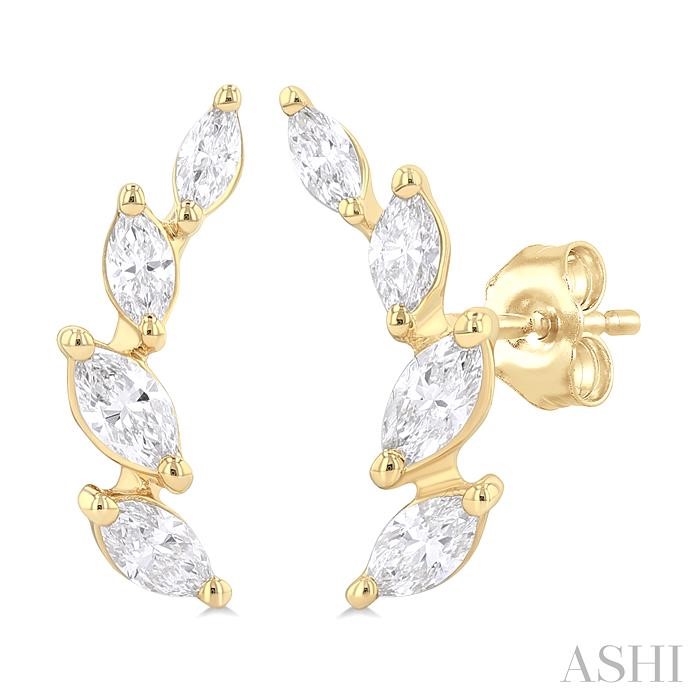 Marquise Shape Diamond Fashion Earrings