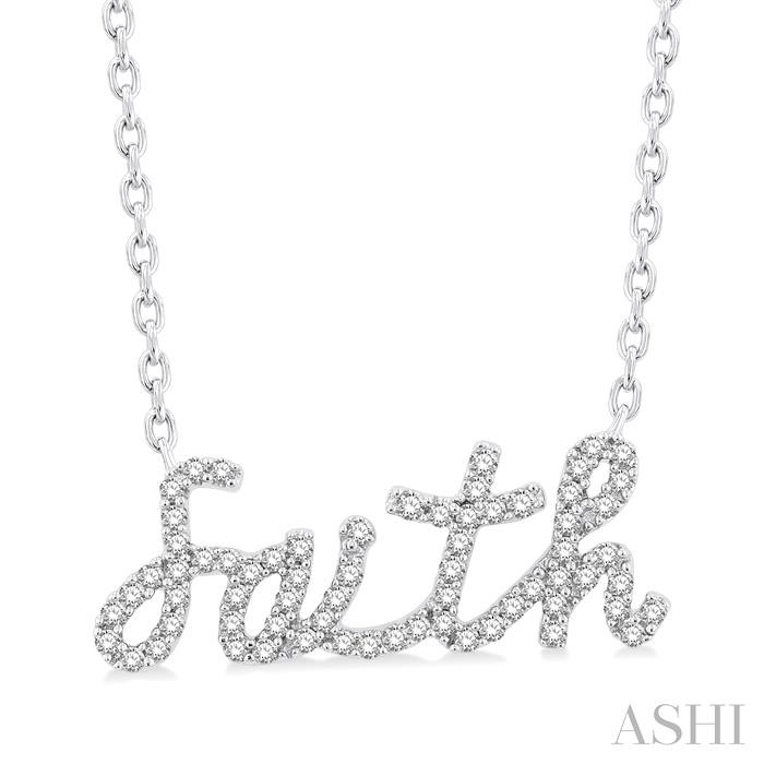 SCRIPT 'FAITH' DIAMOND NAME NECKLACE