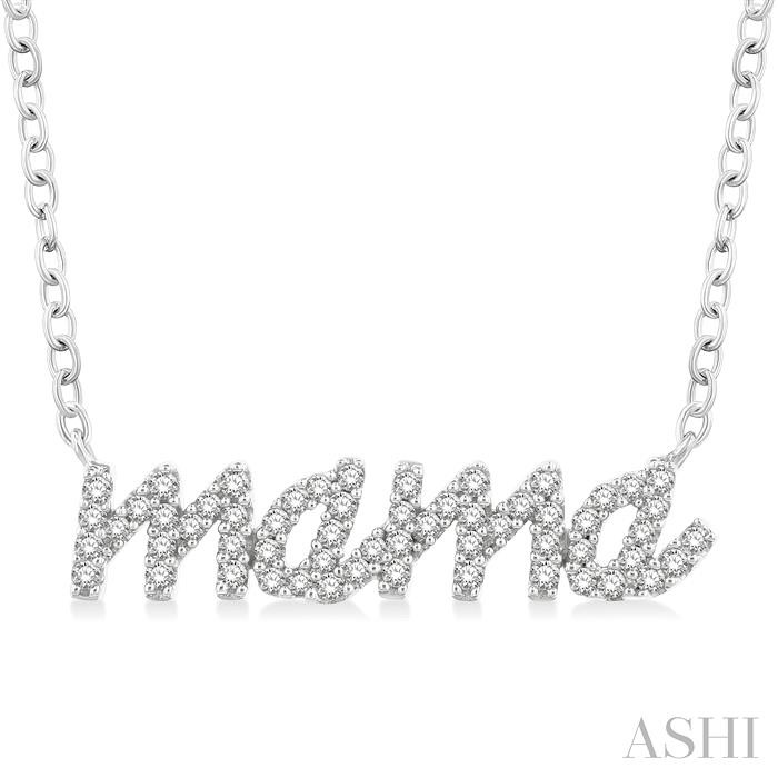 SCRIPT 'MAMA' DIAMOND NECKLACE