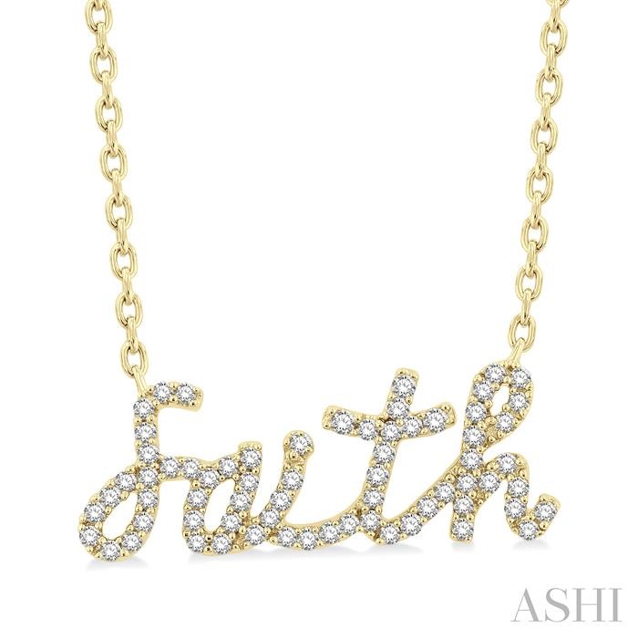 SCRIPT 'FAITH' DIAMOND NAME NECKLACE